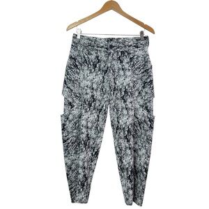 gr. dano Ink Blot Barrel-Like Lagenlook Ankle Crop Cotton Blend Pants Size 6